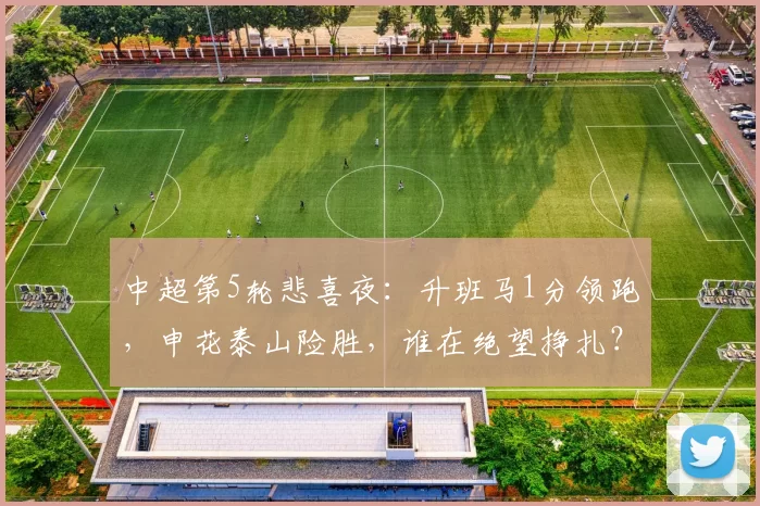 中超第5轮悲喜夜：升班马1分领跑，申花泰山险胜，谁在绝望挣扎？